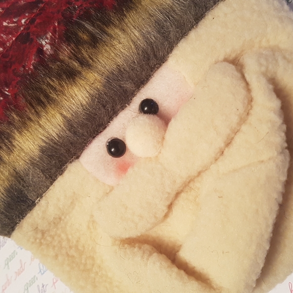 🎅🏼2/15$ NEW Santa Claus Christmas Bag Christmas Sock 6"x6" In. (Red/beige) - Picture 8 of 9